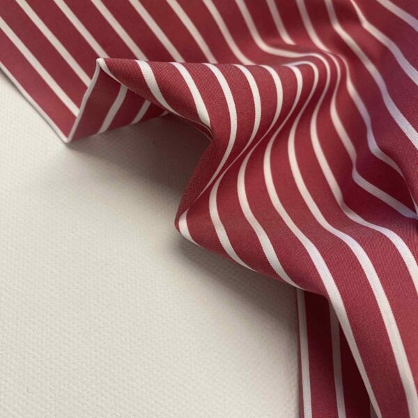 Popeline - Hemdenstof -Rood/wit