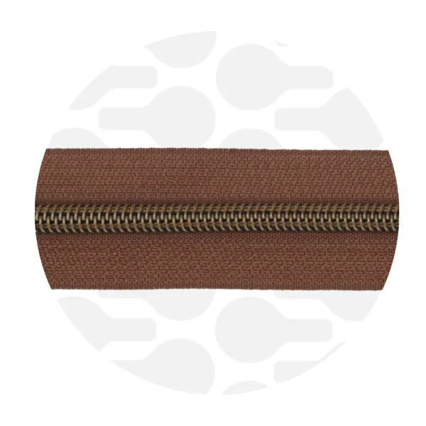 Rits - Nylon - Hazelnut - Atique Brass