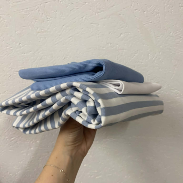 Naaipakket - Lola Stripes - Licht Blauw