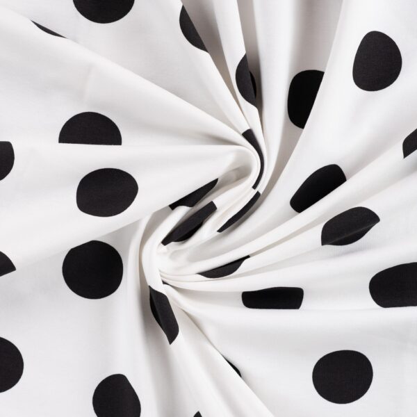 French Terry - Polkadots - Wit