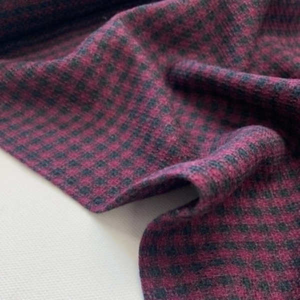 Viscose Checks - Bordeaux